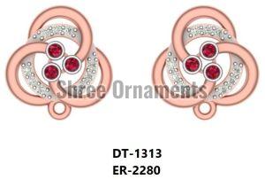 ER-2280 Ladies Rose Gold Earring