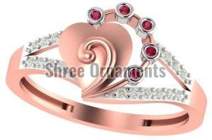 M-PLR-3929 Ladies Rose Gold Ring