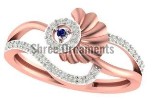 M-PLR-3960 Ladies Rose Gold Ring