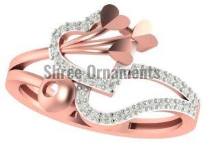 M-PLR-3963 Ladies Rose Gold Ring