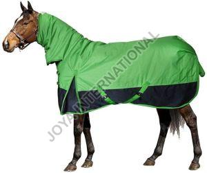 Green and Black Horse Winter Blanket