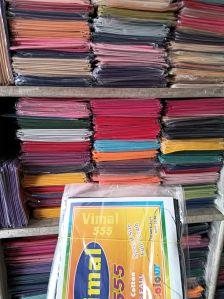 Plain Blue Vimal 555 Saree Fall