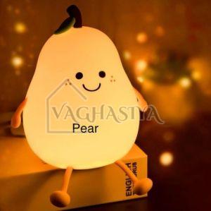 LED Cute Silicone Pear Night Light