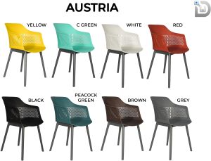 Diya Austria Cafe chair With Grey Legs