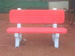 Color Coated 3 Seater RCC Garden Bench, Color : Red
