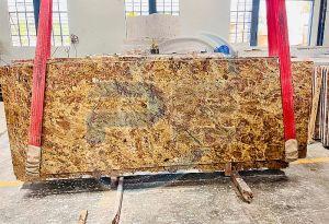 Polished Bhama Gold Granite Slab