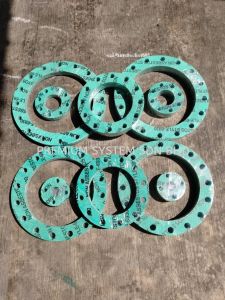 Plain Coated Cnaf Gasket, Shape : Round for Industrial