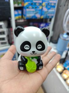 Solar-Powered Dancing Panda Bobblehead for Car Dashboard & Desk