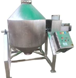 Electric Polished Stainless Steel Double Cone Blender, Color : Grey