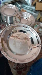 Stainless Steel Dinner Set, Color : White