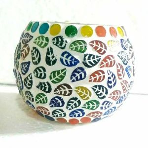 Mosaic Glass Candle Holder
