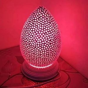 Red Mosaic Glass Table Lamp