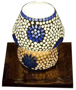 Warm White Mosaic Glass LED Table Lamp