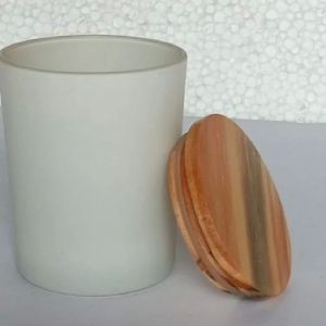 White Matt Glass Candle Jar