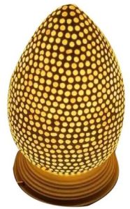 Yellow Mosaic Glass Table Lamp