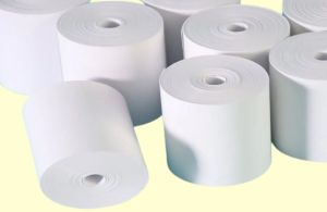 Plain Coreless Thermal Paper Roll, Color : White