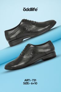 Mens Black Brogue Mesh Lace-Up Shoes