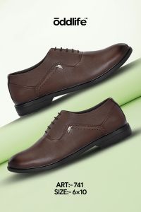 Synthetic Leather Mens Brown Derby Horsebit Lace-Up Shoes