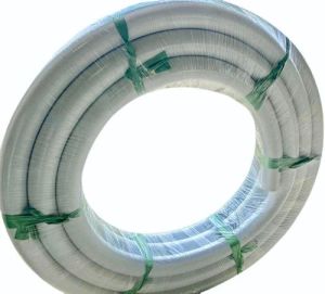 Coated Milky White PVC Suction Hose Pipe, Pressure : Medium