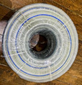 White PVC Braided Hose Pipe, Thickness : 5-10mm, Length : 30 Meter