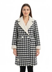 Printed Wool Womens Leather Sheepskin Fur Long Coat XXL, All