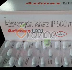 Azimax 500mg Azithromycin Tablets, Packaging Type : Strips