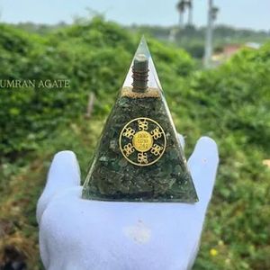 Crystal Green Jade Nubian Pyramid for Healing