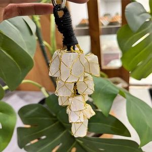 Selenite Stone Crystal Door Hanging, Color : White for Decorative