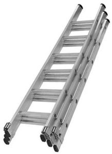 Silver Aluminium Straight Extension Ladder, Weight : 15-20kg