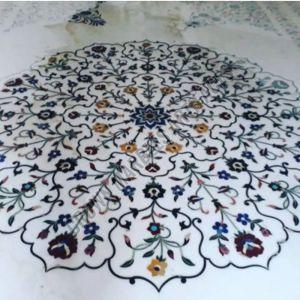 Polished Decorative Marble Inlay Flooring Service