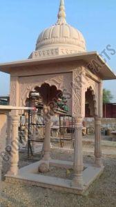 Yellow Jaisalmer Sandstone Marble Temple 9 Feet for Indoor Decor