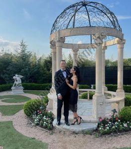 Polished Outdoor Marble Gazebo, Color : White