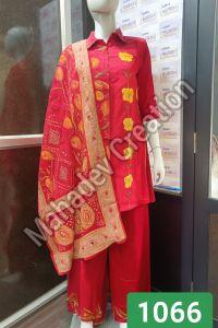 Ladies Festive Style Floral Dupatta Set