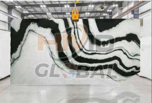 White Panda Polished Marble Slab