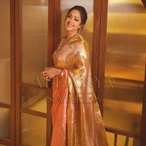 Ladies Jyothika Inspired Banarasi Tissue Silk Saree