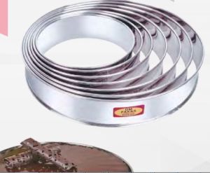 Silver Stainless Steel Flair Cake Ring