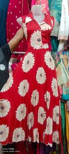 Flower Printed Ladies Delta Gown