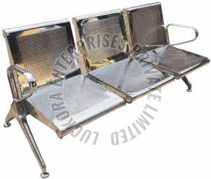 Stainless Steel 202 Waiting Chair, Color : Silver