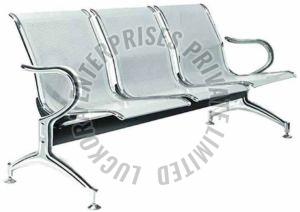 Stainless Steel 304 Waiting Chair, Color : Silver