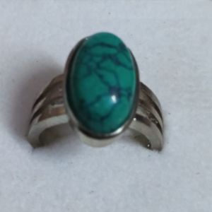 Polished Multicolor Stone Artificial Ring