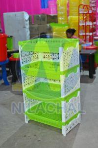 4 Tier Modern Plastic Vegetable Rack