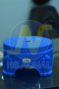 Blue Plastic Bathroom Stool