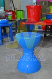 Blue Plastic Damroo Stool