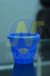 Blue Round Plastic Flower POT