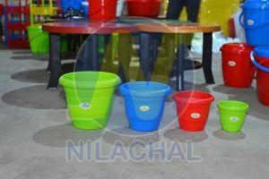 Multi Color Round Plastic Flower POT