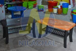 Plastic Rectangular Brown Center Table