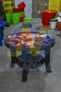 Printed Round Plastic Coffee Table