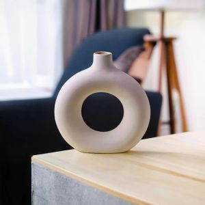 Ceramic Donut Flower Vase