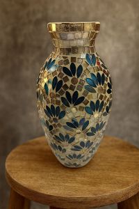 Mirror Work Flower Vase