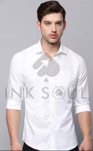 Mens White Cotton Shirts